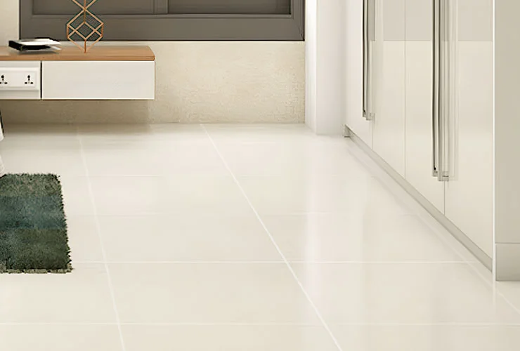 Modern Beige Flooring Design With Square Tiles