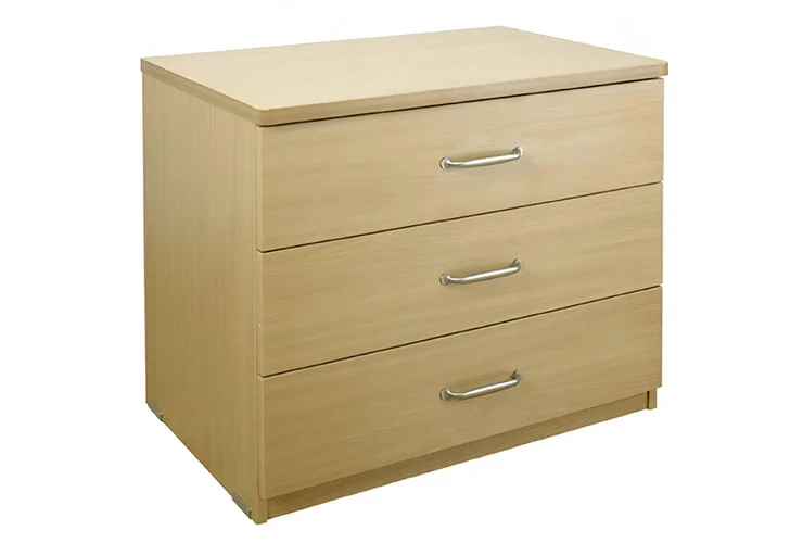 Rectangle Brown Storage with Three Drawers